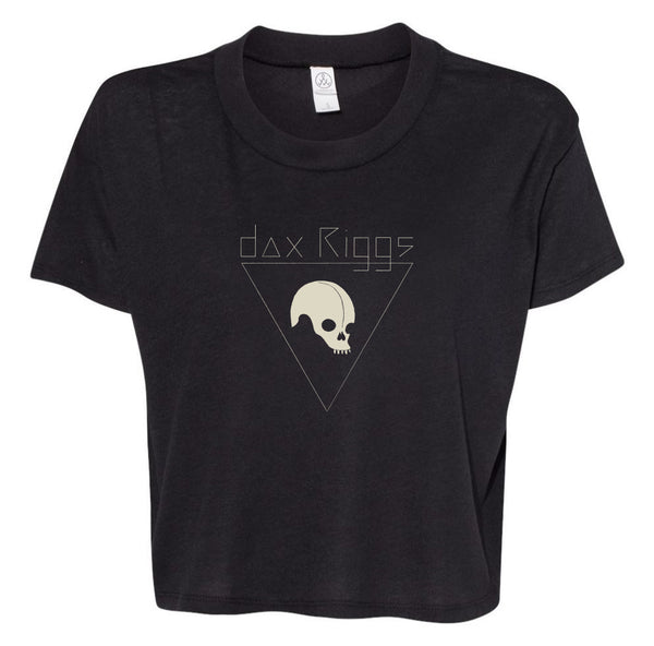 7 songs women's cropped skull tee