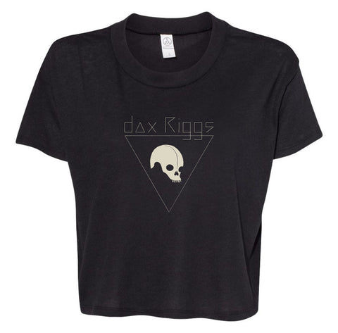 7 songs women's cropped skull tee